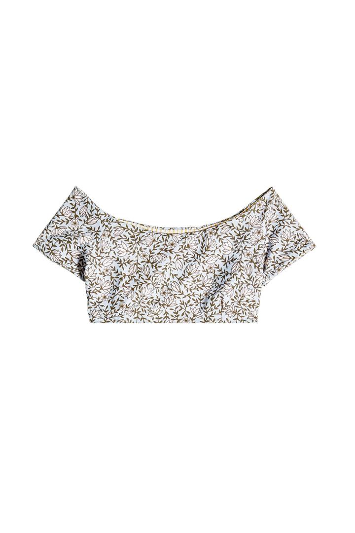 She Made Me She Made Me Sita Off The Shoulder Printed Bikini Top