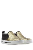 Marc By Marc Jacobs Marc By Marc Jacobs Leather Glitter Slip-on Sneakers - Gold