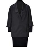 Jil Sander Navy Wool Combo Dress