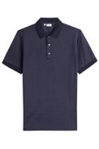 Brioni Brioni Printed Cotton Polo Shirt With Silk