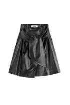 Msgm Msgm Coated Cotton Belted Skirt