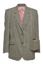 Natasha Zinko Natasha Zinko Houndstooth Wool Blazer With Decorative Clutch