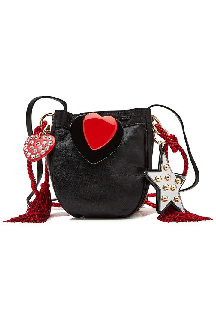 Philosophy Di Lorenzo Serafini Philosophy Di Lorenzo Serafini Leather Shoulder Bag With Charms