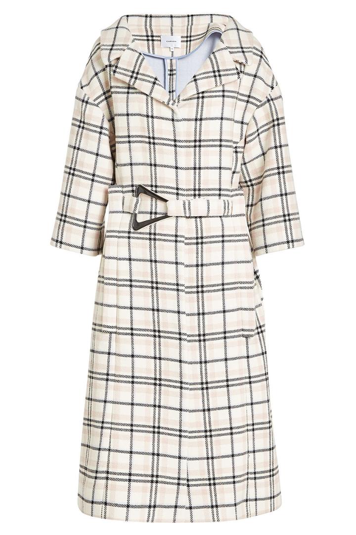 Carven Carven Belted Coat With Wool