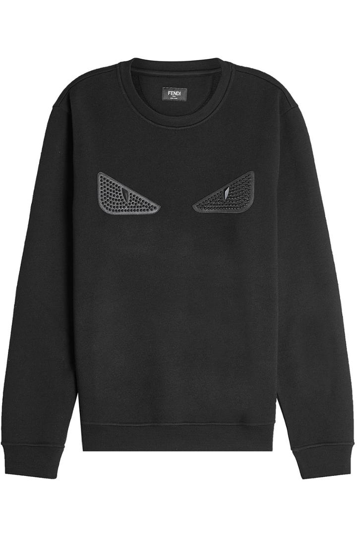 Fendi Fendi Embellished Sweatshirt In Wool And Cotton