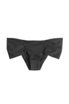 Ondademar Ondademar Ruched Wide Side Bikini Bottoms - Black