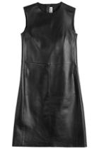 Jil Sander Jil Sander Leather Shift Dress - Black