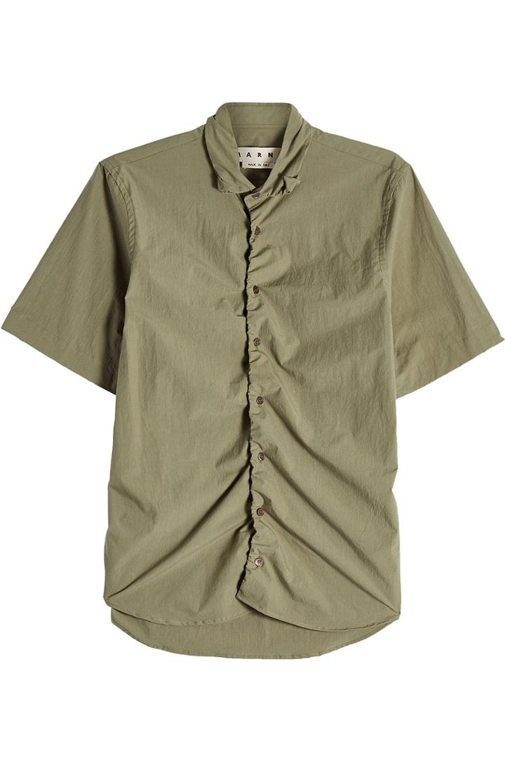 Marni Marni Cotton Shirt With Gathered Hem