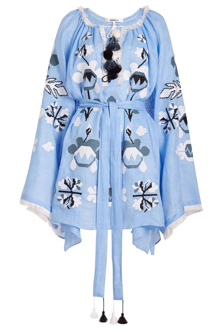 March11 March11 Astrid Embroidered Linen Mini Dress
