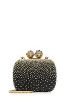 Alexander Mcqueen Alexander Mcqueen Embellished Leather Clutch With Chain Strap