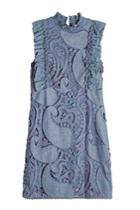 See By Chloé See By Chloé Crochet Embroidered Denim Dress