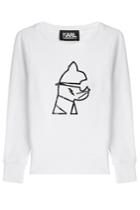 Karl Lagerfeld Karl Lagerfeld Graphic Statement Sweatshirt - White