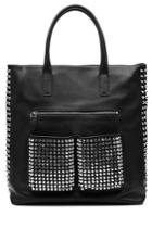Steffen Schraut Steffen Schraut Embellished Leather Tote - Black