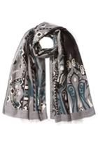 Etro Etro Printed Wool Scarf With Silk - Black