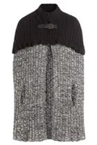 Philosophy Di Lorenzo Serafini Philosophy Di Lorenzo Serafini Wool Cable Knit Cape - Grey