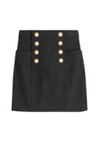Balmain Balmain Cotton Skirt With Embossed Buttons - Black