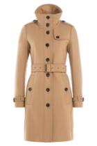Burberry Brit Burberry Brit Virgin Wool Twill Trench Coat With Cashmere - Camel