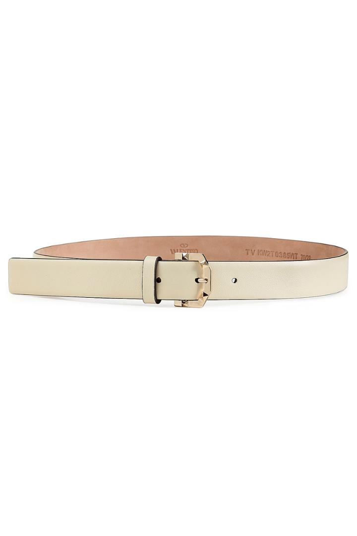 Valentino Valentino Leather Belt - White