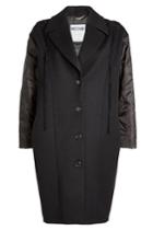 Moschino Moschino Wool Twill Coat With Fabric Sleeves