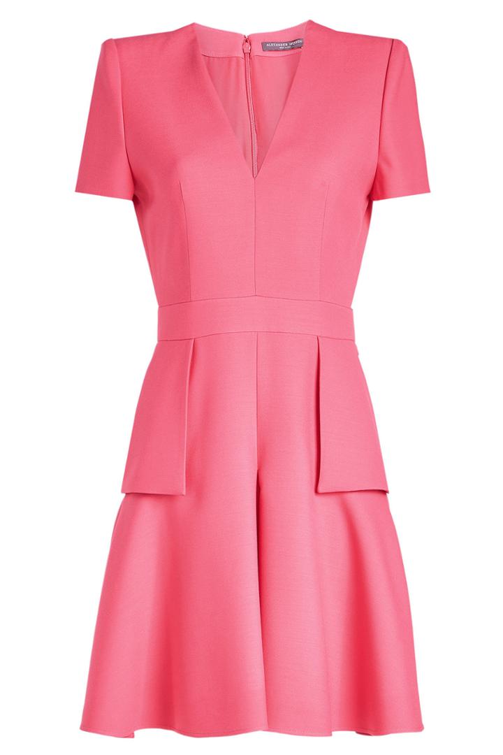 Alexander Mcqueen Alexander Mcqueen V-neck Peplum Dress