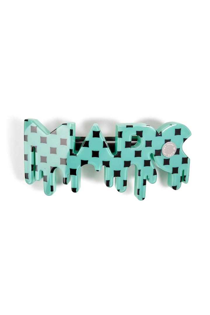 Marc By Marc Jacobs Marc By Marc Jacobs Block Print Logo Barrette - Green