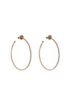 Carolina Bucci Carolina Bucci 18 Carat Rose Gold Hoop Earrings With White Diamonds And Pink Sapphires - Magenta