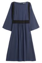 Vanessa Seward Vanessa Seward Silk Dress With Lace - Blue