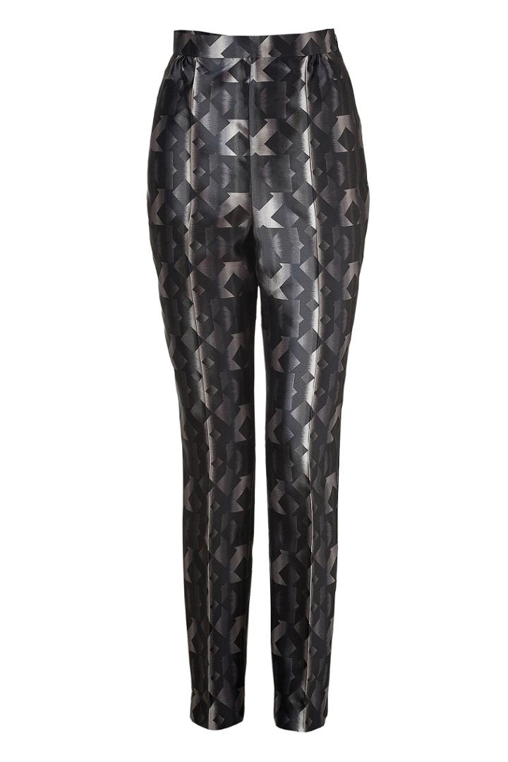 Peter Pilotto Peter Pilotto Black-multi Printed Silk Grace Pants - Black