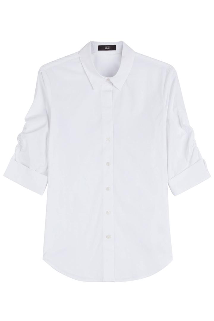 Steffen Schraut Steffen Schraut Gathered Sleeve Shirt - White