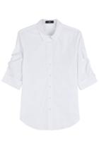 Steffen Schraut Steffen Schraut Gathered Sleeve Shirt - White