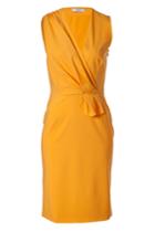 Ports Ports 1961 Muskmelon Draped Wool-blend Sheath Dress