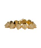 Eddie Borgo Gold Crystal Encrusted Pave Cone Crystal Bracelet