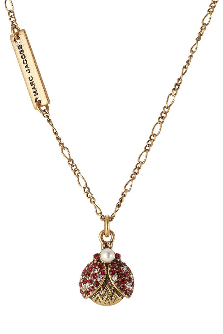 Marc Jacobs Marc Jacobs Embellished Ladybird Necklace - Gold