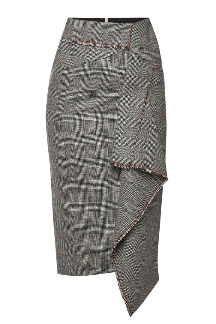 Roland Mouret Roland Mouret Peterson Printed Wool Midi Skirt