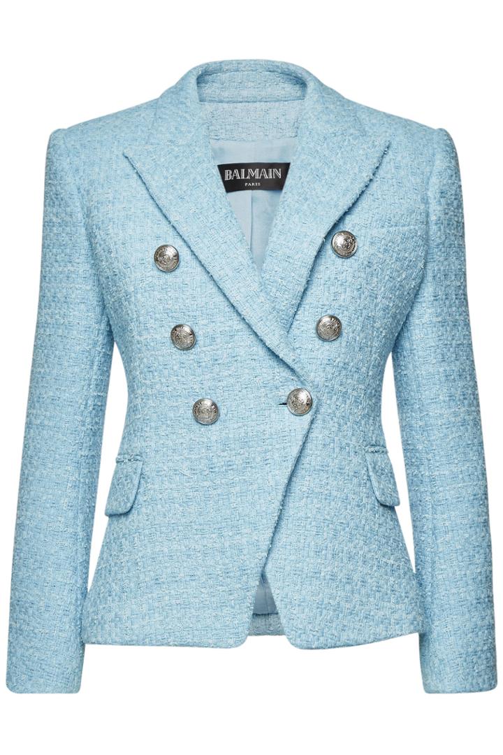 Balmain Balmain Tweed Jacket With Embossed Buttons