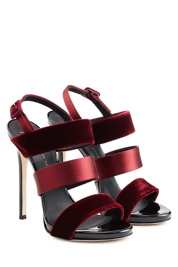 Giuseppe Zanotti Giuseppe Zanotti Satin And Velvet Strap Sandals