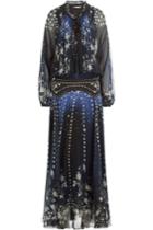 Roberto Cavalli Roberto Cavalli Floor Length Printed Silk Chiffon Dress