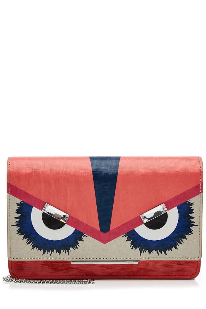 Fendi Fendi Bag Bugs Leather Clutch - Multicolor