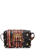 Valentino Valentino Hand Painted Leather Shoulder Bag With Embellishment - Multicolor