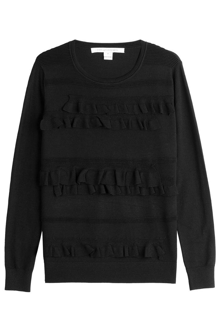 Diane Von Furstenberg Diane Von Furstenberg Knit Pullover With Ruffles