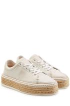 Rag & Bone Rag & Bone Leather Sneakers With Espadrille Midsole