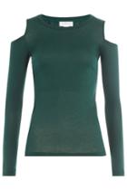 Velvet Velvet Jersey Top With Cutout Shoulders - Green