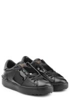Valentino Valentino Open Leather Sneakers - Black