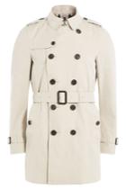 Burberry London Burberry London Cotton Mid Length Trench Coat - Grey