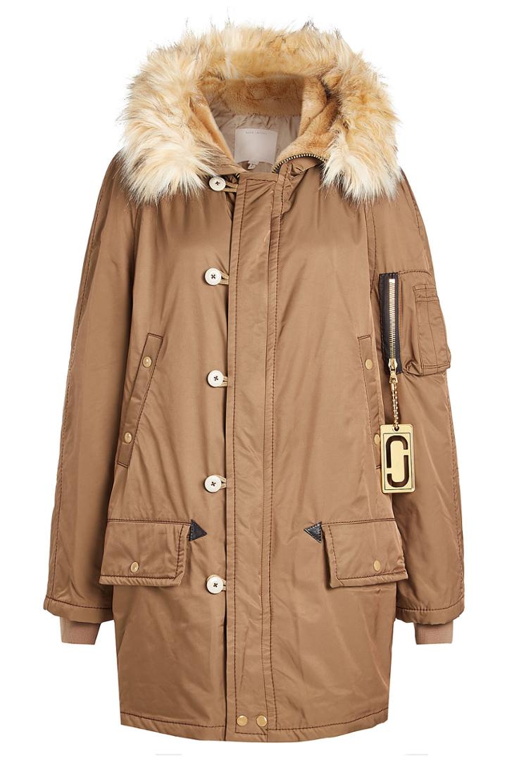 Marc Jacobs Marc Jacobs Parka Coat With Faux Fur Trim