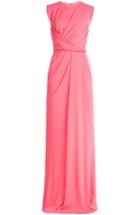 Elie Saab Draped Twill Evening Gown