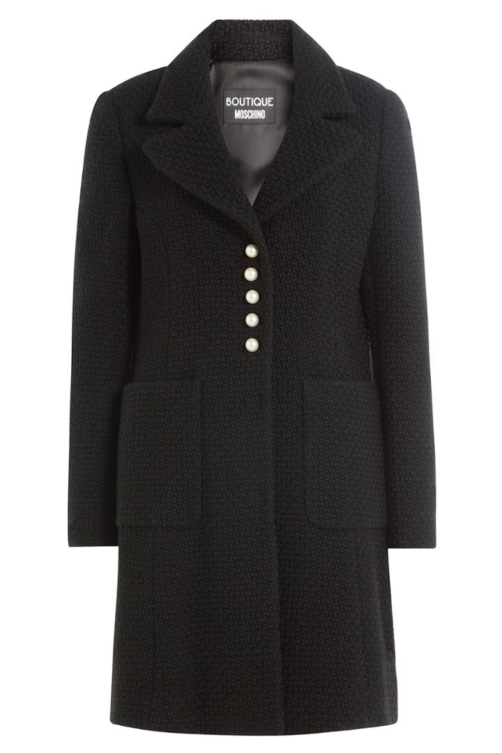 Boutique Moschino Boutique Moschino Virgin Wool Coat - Black