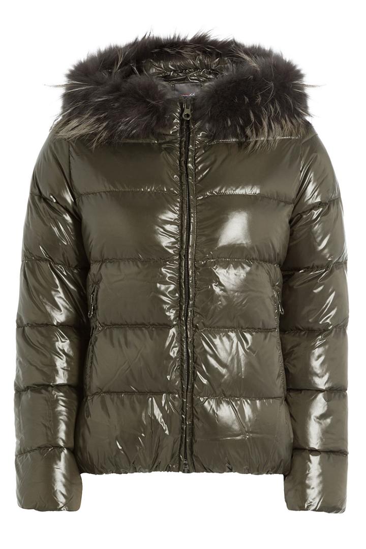 Duvetica Duvetica Quilted Down Jacket With Fur-trimmed Hood