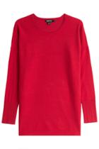 Dkny Dkny Silk Pullover With Cashmere - Red