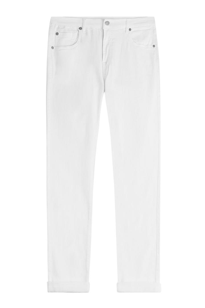 Seven For All Mankind Seven For All Mankind Cropped Skinny Jeans - White